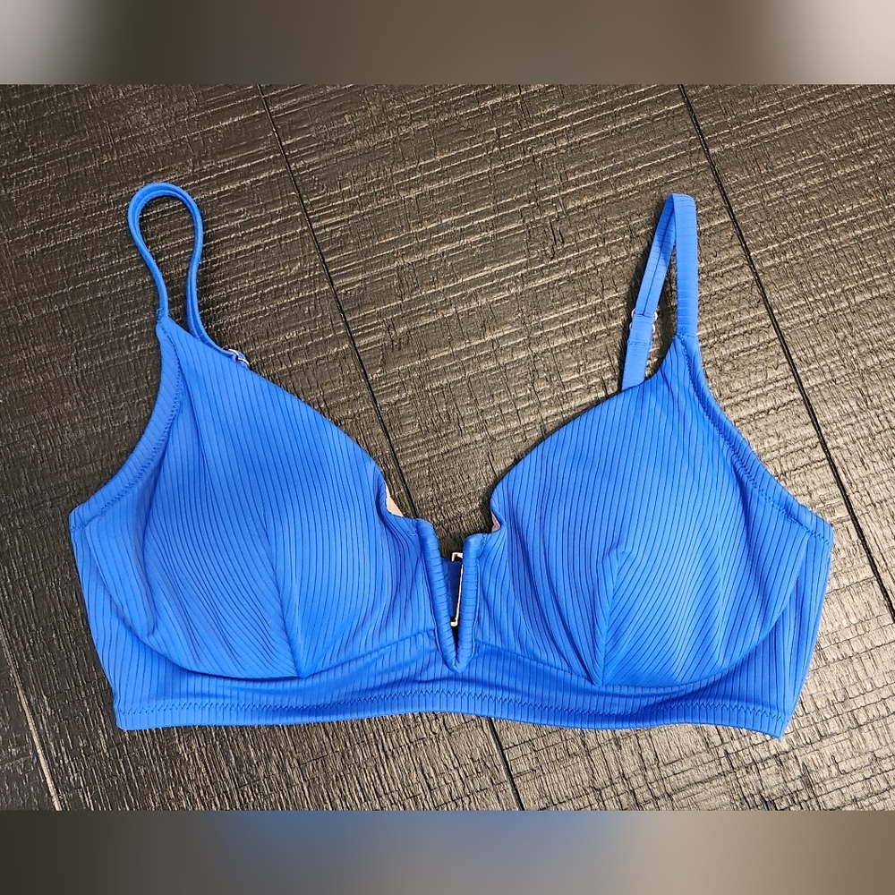 Shade & Shore Royal Blue Underwire Bikini Top - Size 36 D